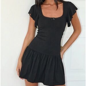 Motel toinette drop waist Black Dress